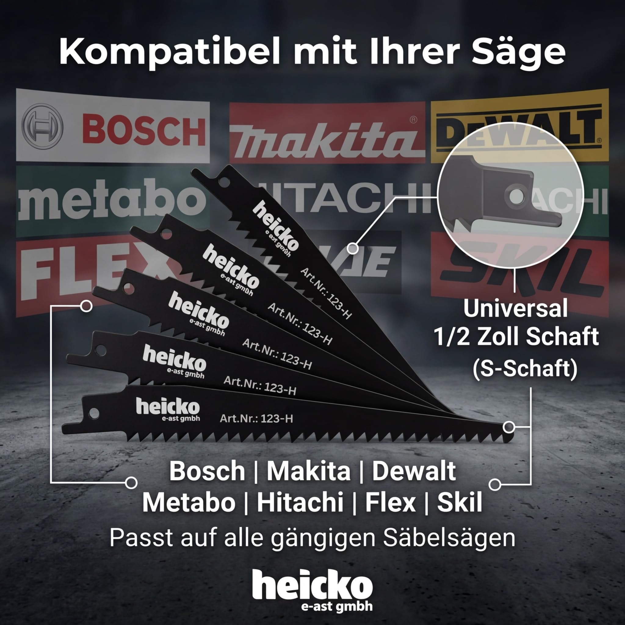 heicko Säbelsägeblätter - Geeigent für Metall, Kunststoff und Holz (Holz, 152 mm) 4