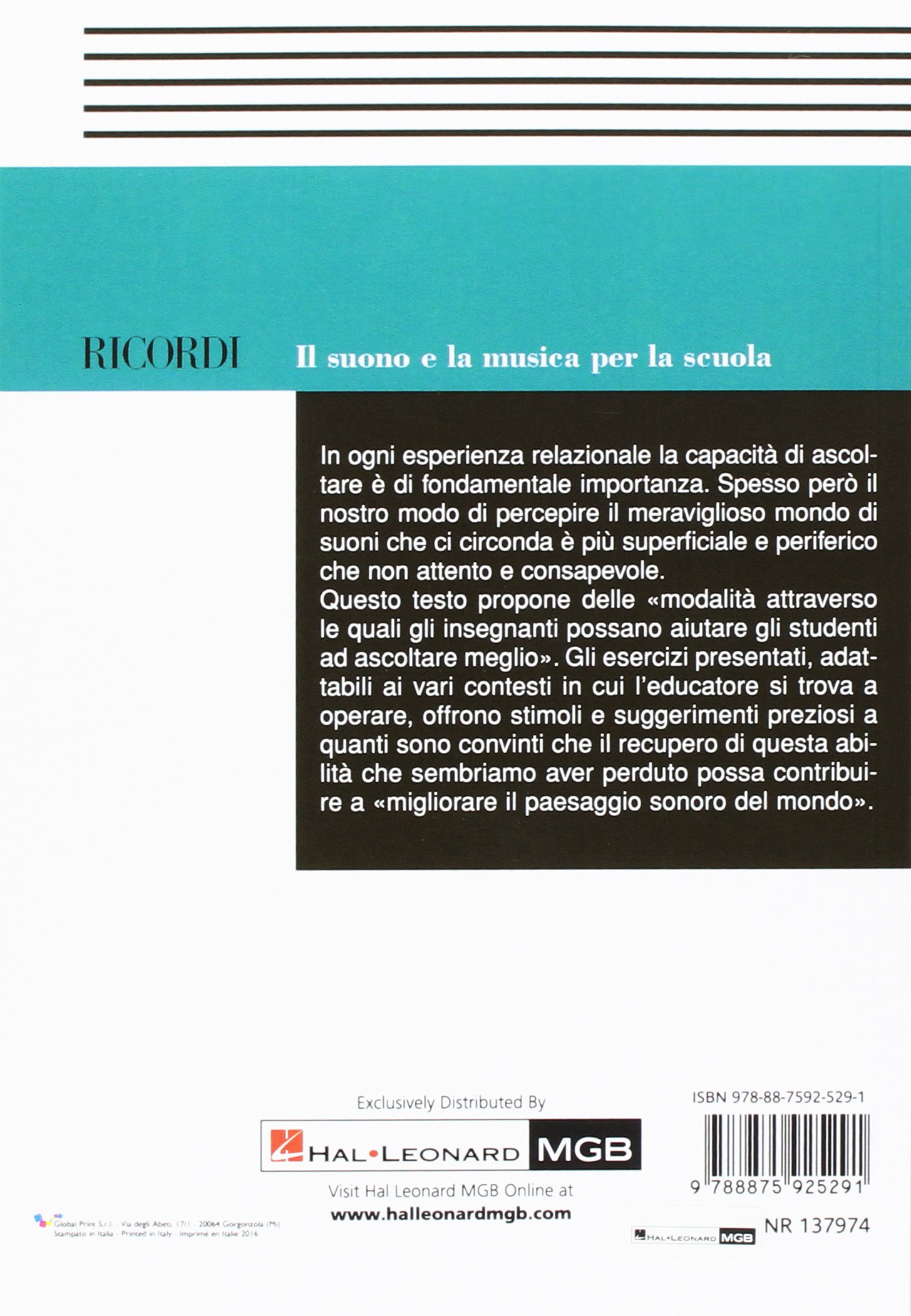 Educazione Al Suono 100 Esercizi Per Ascoltare E Produrre Il Suono Amazon It Schafer R Murray Lagomarsini C Libri