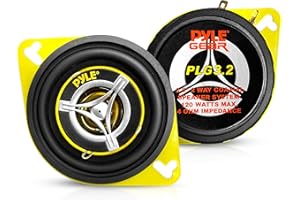 Pyle 3.5 Inch Car Speakers, 2-Way Car Door Speakers – 120 Watt 4 Ohm Component Audio System with Midrange Tweeter, 20 Oz Magn