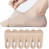 PHANOUSLY Ultra Thin Liner Socks Non Slip Nylon No Show Socks Womens Lightweight Breathable 3 & 4 & 6 Pair Packs