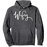 Hubby Wifey Shirt Set Couples Wifey Women Her Newlyweds Gift Pullover Hoodie