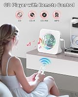 GREADIO Portable CD Player Bluetooth 5.0 Desktop w/ Speakers Remote FM USB view 3