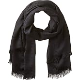 Calvin Klein Women's Lightweight Pashmina Scarf | Logo Detail, Soft Feel, Everyday Wear