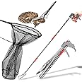 HDHEUBK Snake Catcher Tools Sets，50'' Portable Snake Tongs and 54'' Extendable Snake Catcher net,Snake Grabbers for Rattlesnakes，for Chicken coops, grasslands, Yards