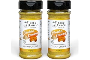 SEED RANCH FLAVOR CO. Seed Ranch - Plant Based Cheddar Craving 2 Pack - Cheddar Vegan Cheese Powder Seasoning with Nutritional Yeast - Organic, Vegan, Nut Free, Dairy Free, Gluten Free, Whole 30, Low Carb, Paleo, Keto