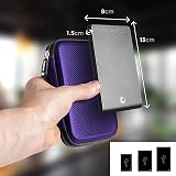 Duronic HDC2 Portable EVA External Hard Drive Case Violet 15x11x3cm 2.5" HDD/SSD view 4