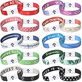 Huquary 10 Pcs Bible Verse Bracelets with NFC Function for Women Men Adult Teens Wristband Christian Jesus Gift
