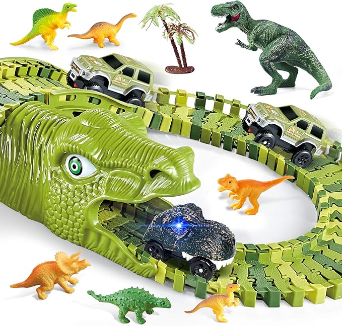 LUKIUP 46-teiliges Dinosaurier Spielzeug Set - Mit Aufbewahrungsbox Für Kinder 3-7 Jahre