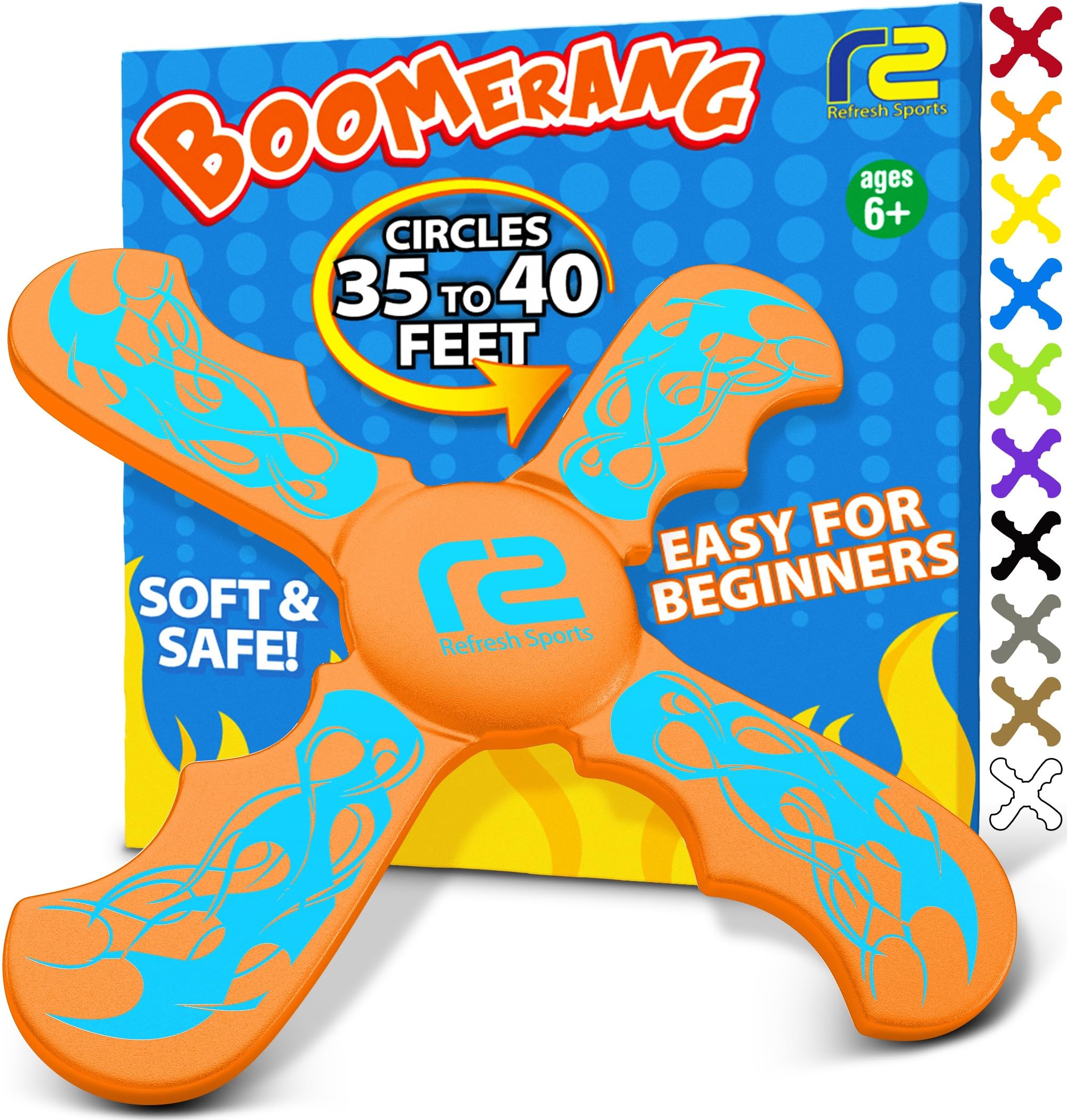 Photo 1 of Refresh Sports Soft Boomerang - Best Gifts for Boys & Girls - Fun Kid Stocking Stuffers & Holiday Presents - Outdoor Toys & Birthday Party Favors - Goodie Bag Easter Basket Stuffers for Kids