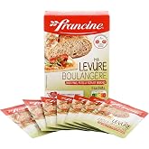Francine French Bread Yeast - Dry Active Instant for Bread (6x5g sachets) | Dry, instant French yeast for bread, active and fresh options, plant-based, ideal for making bread at home.