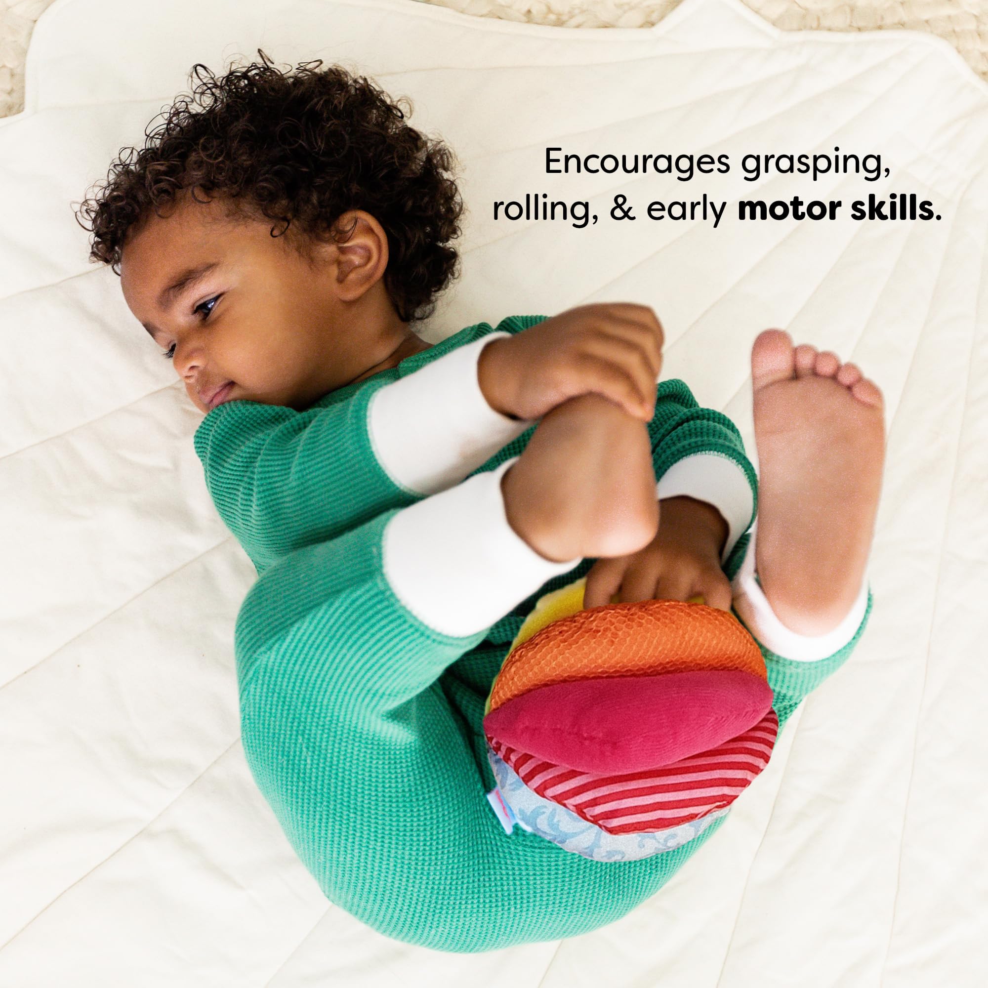 HABA Baby Balls - Machine Washable Baby Sensory Toys - Ideal Baby Toy for Teething, Tummy Time Toys for Ages 6 Months & up