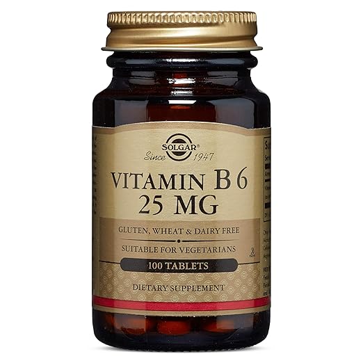 Solgar Vitamin B6, 25 mg, 100 Tablets DailyNutriPlus LLC