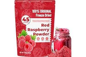 SIHASO 6.35Oz Freeze Dried Raspberry Powder - Original Red Raspberry Fruit Powder, Unsweetened Berries, 100% Pure Raspberries Powder for Baking, Smoothies, Yogurt Bowls (180g)