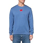 HUGO mens Regular Fit Square Logo Jersey Sweatshirt