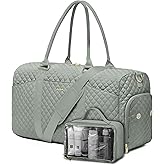 Women Weekender Travel Duffle Bag: Travel Duffel Overnight Bags with Shoe Compartment Large Carry on Tote with Toiletry Bag Weekend Traveling Yoga Gym Hospital Bag for Women with Wet Pocket Green