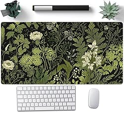 Nasdalgias Floral Green Leaves Plant Pad Matt for