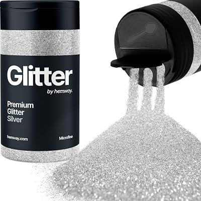 Hemway Silver Glitter Shaker 130g Microfine Resin Epoxy Crafts