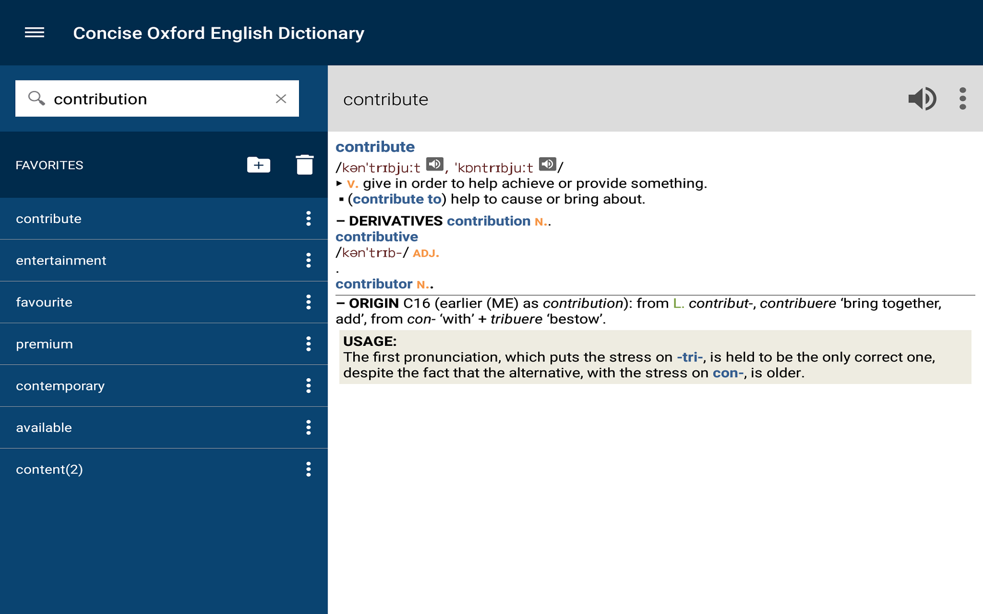Concise Oxford English Dictionary with AudioAmazon.deAppstore for Android