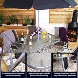 Samuel Alexander 6 Seater Garden Furniture Set with Parasol Table Chairs view 5