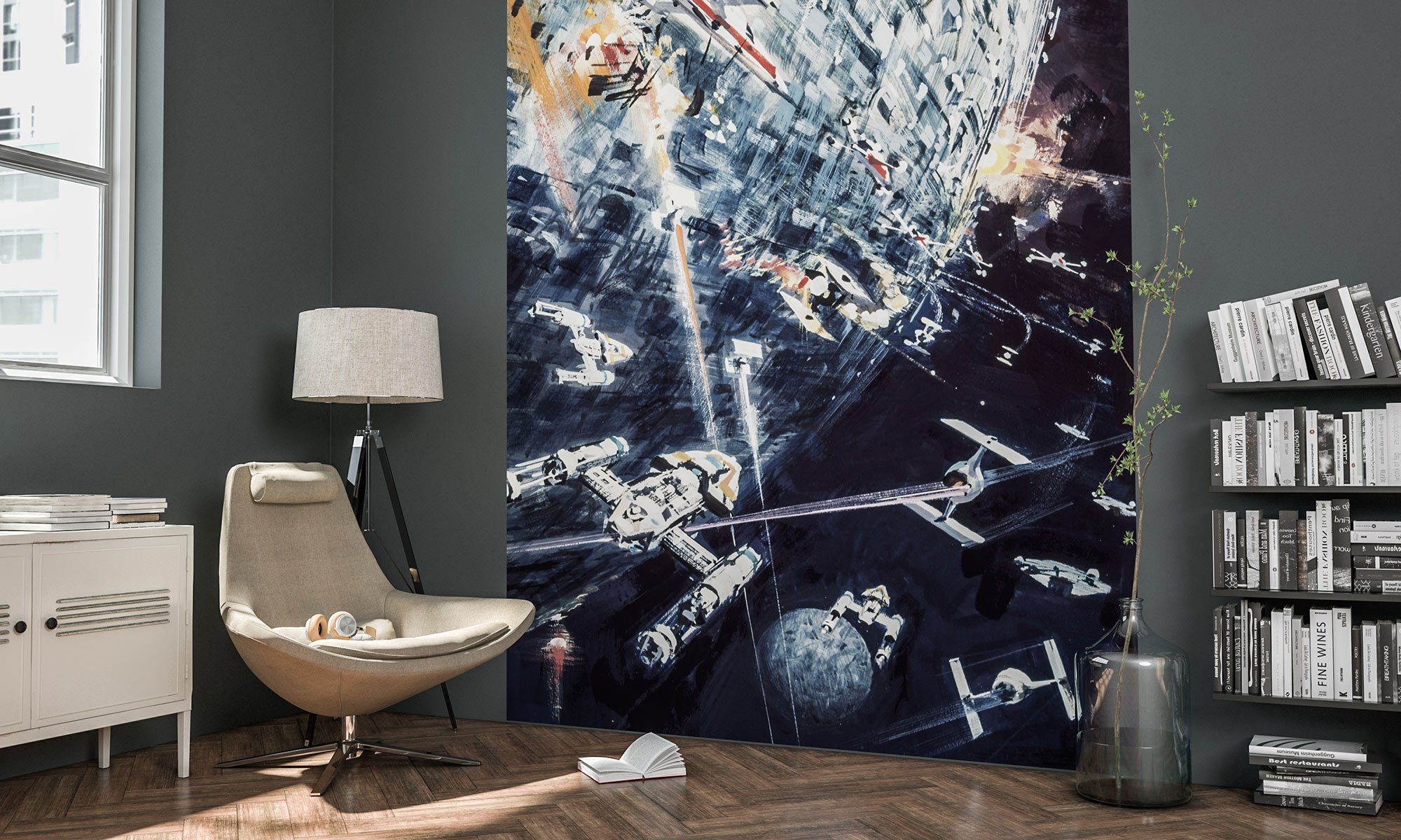Komar 012-DVD2 Star Wars Classic Dogfight Wallpaper, Assorted Colours