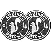 2 Pcs Funny Squirrel Patrol Patch,Cute Animal Meme Morale Patch,Embroidered Applique Fastener Hook and Loop Emblem,Applique Accessories for Backpacks,Army Vests,Dog Harnesses,Gym Bags,Tactical Gear