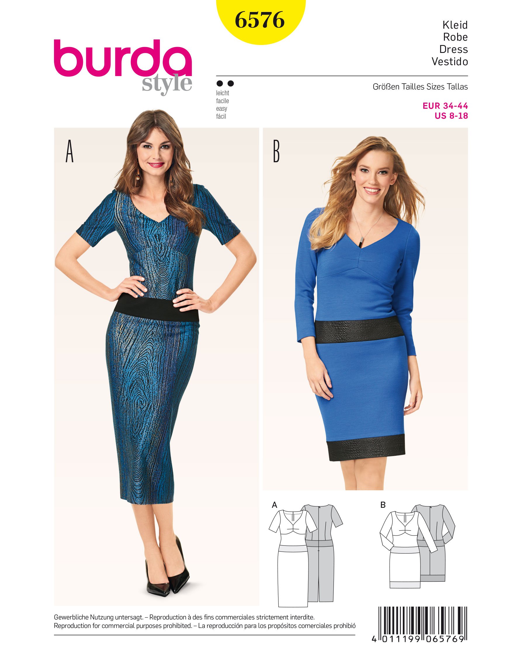 Burda b6576 Dress Sewing Pattern Paper 19 x 13 x 1 cm White