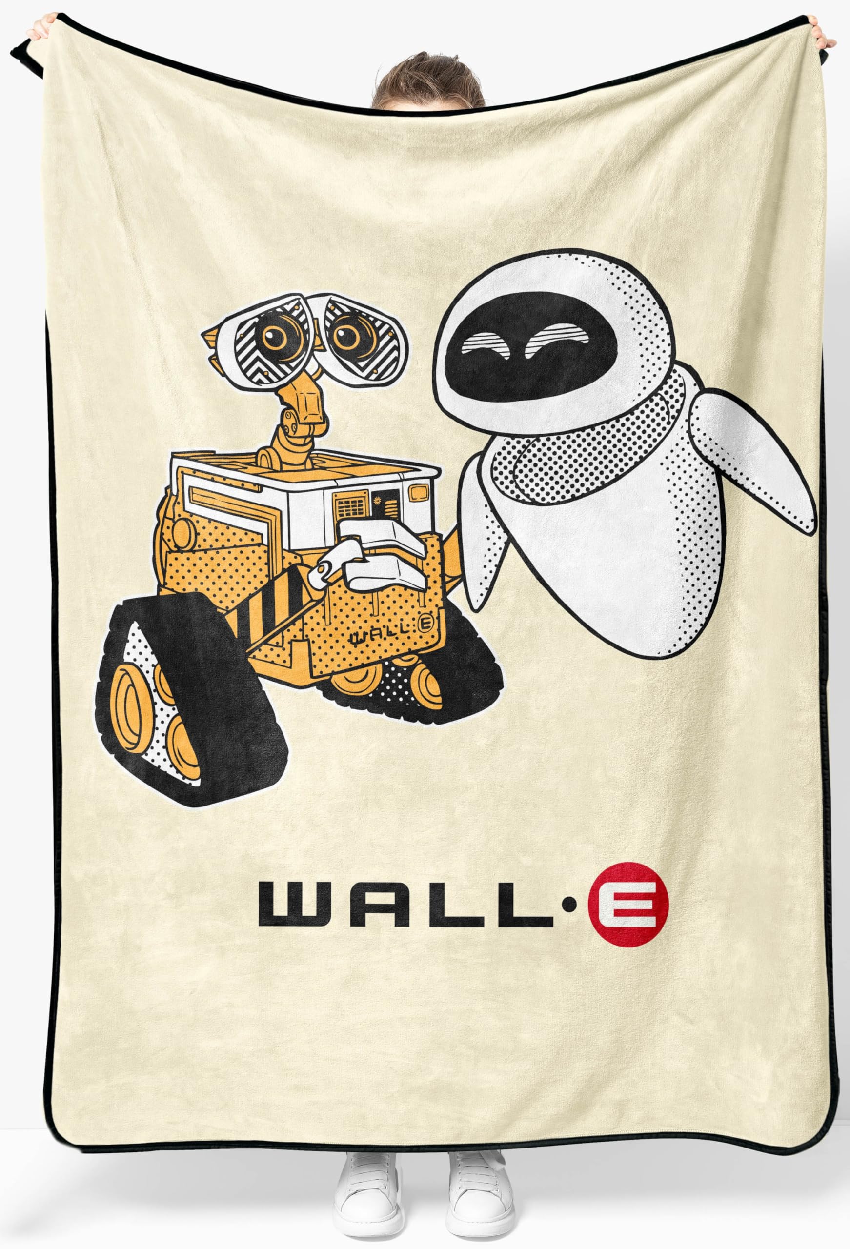 Jay Franco Kids Plush Throw Blanket – Soft & Cozy Fleece Throw for Bedroom & Couch Décor, Official Licensed Product, Beige - Wall-E, 46x60 - Throw Blanket Image