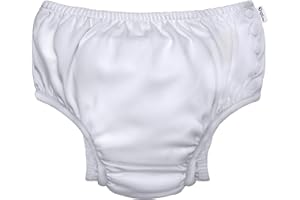 green sprouts Baby Toddler Eco Snap Swim Diaper - White - 12mo