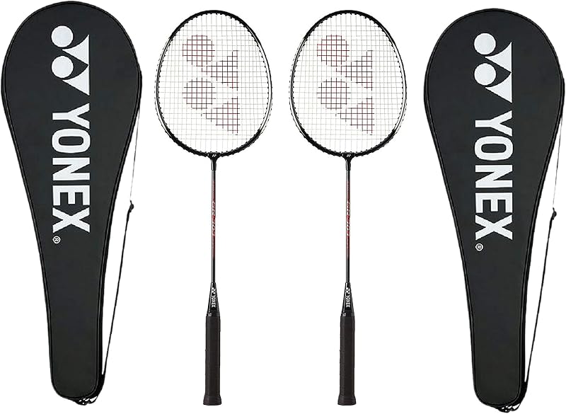 Yonex GR 303 Combo Badminton Racquet Set of 2 Full Cover Black