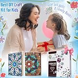 pearoft Diamond Art Notebook Kit for Kids 5-12 Mandala 2 Pack PU Cover view 2