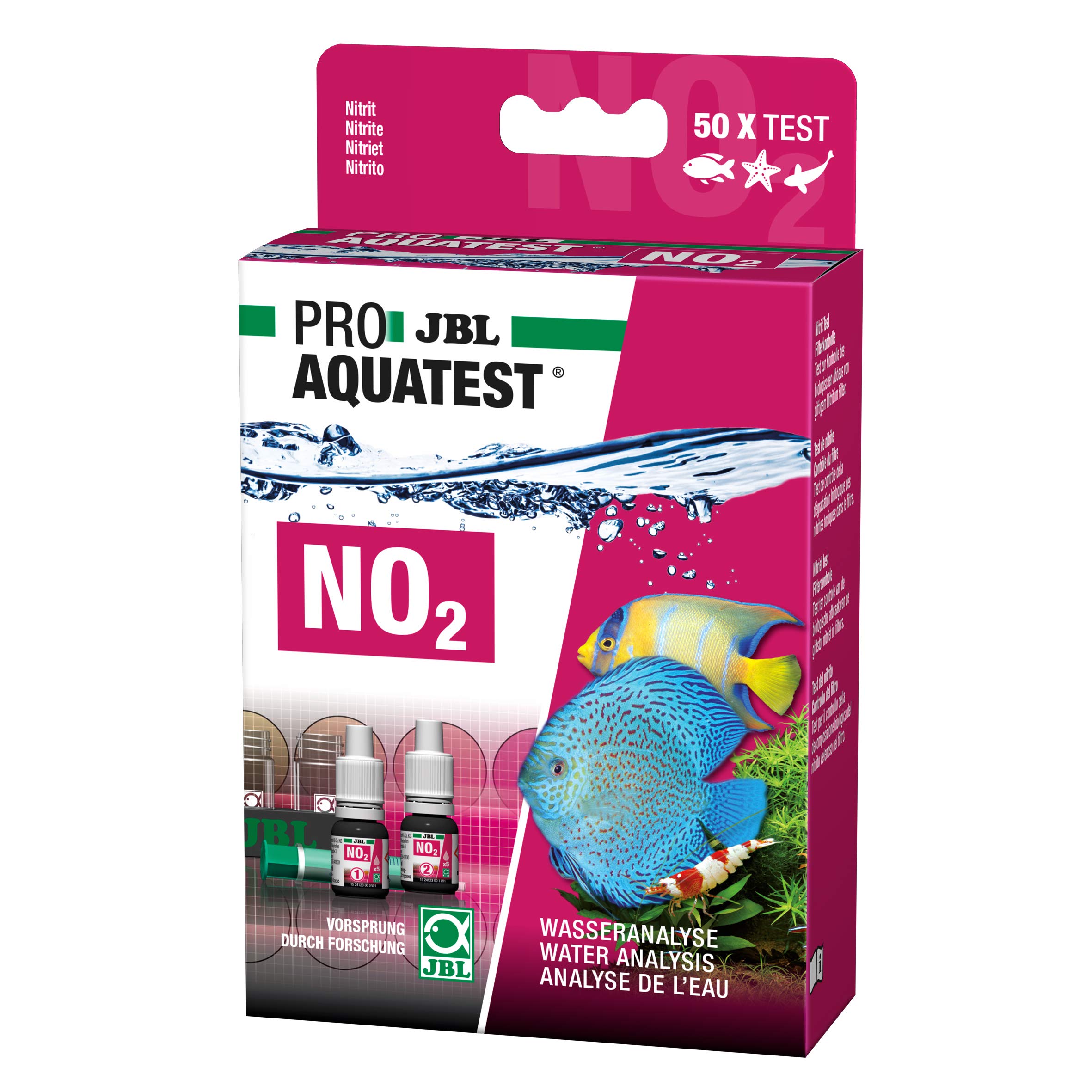 JBL Water Test Set, For fresh and saltwater aquariums and ponds, ProAquaTest NO2 Nitrite