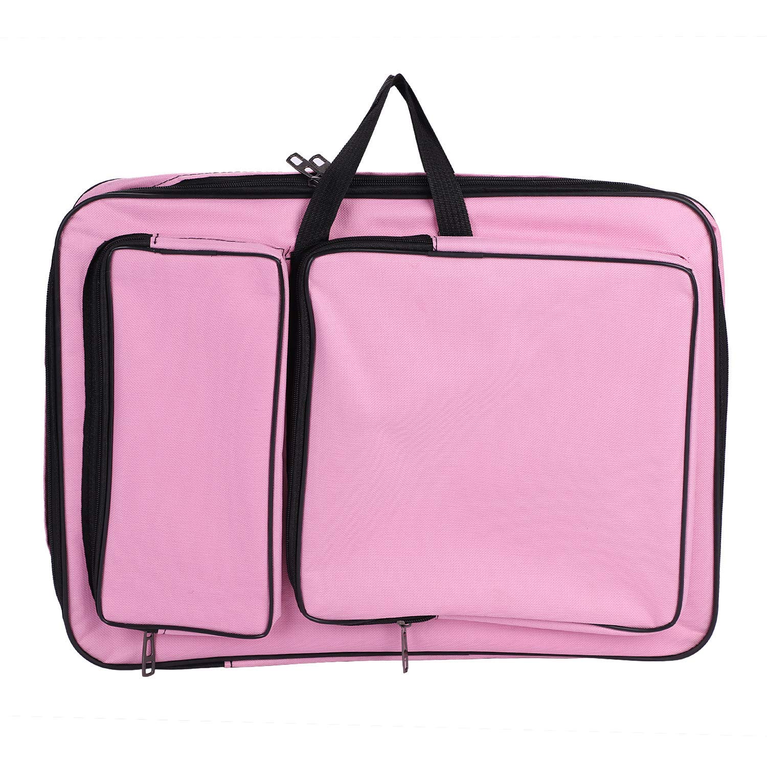 Art Portfolio Case A3 Art Folder Artist Drawing Board Backpack Waterproof Student Artwork Portfolio Carrying Tote Bag Portable Sketch Pad Storage Bag for Palette Paints Brushes