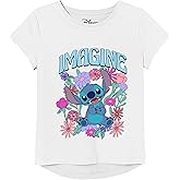 Disney Girls Disney's Lilo & Stitch Imagine & Flowers Girls Short Sleeve T-Shirt