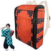 Mewcho Cosplay Backpack Gifts Box Wooden Printing Mini Bag Anime Merch Costume Accessories Props,11.8×8.6 inches, Small