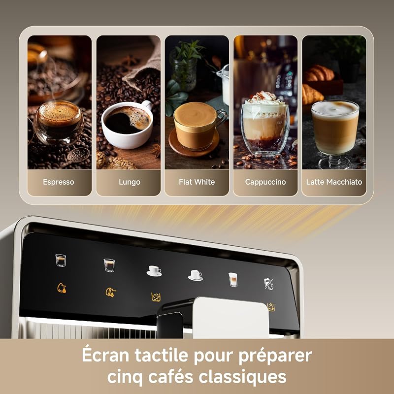 Ecceluxe Slim Machine à café expresso automatique