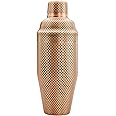 Barfly 3-Piece Diamond Lattice Etch Japanese Cocktail Shaker Set (24 Oz/700ml), Antique Copper