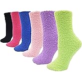 Winterlace Fuzzy Socks 6 Pairs for Women, Warm, Soft Furry Microfiber, Comfortable, Cozy, Bulk Pack