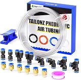 Tailonz Pneumatic Polyurethane Tube 6mm 4mm 10m Kit PU Air Hose