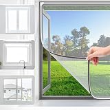 YANGTE Fly Screens for Windows White Magnetic Screen 110x130 cm Insect Mesh view 6