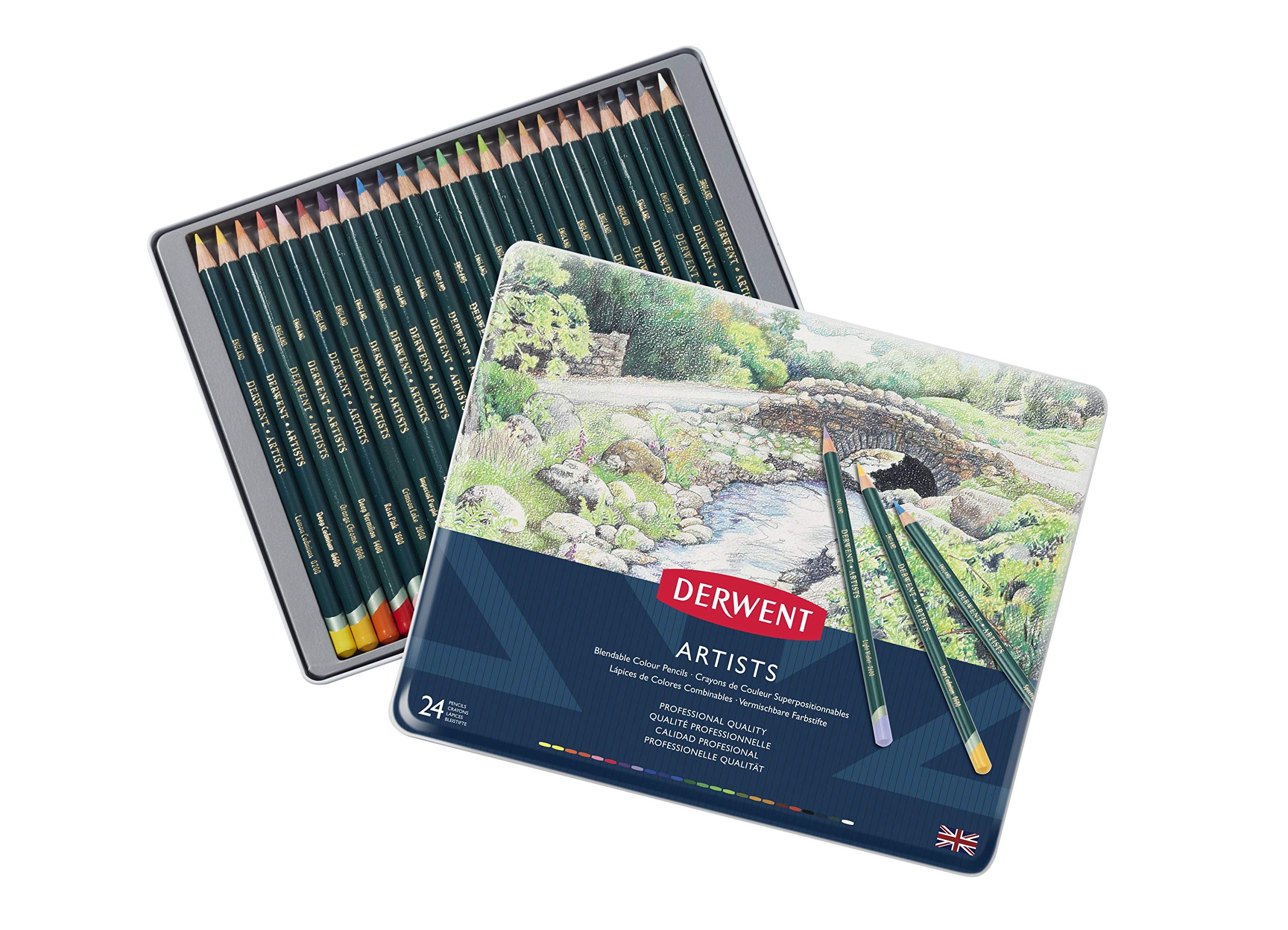 Derwent Artists Colouring Pencils, Drawing & Colouring, Set Of 24, Professional Quality, Ideal For Layering & Blending, 32093 โ image 1