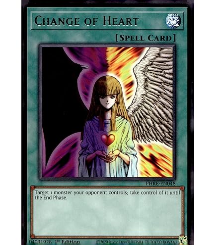 Amazon.com: Yu-Gi-Oh! - Change of Heart (SDY-032) - Starter Deck Yugi -  Unlimited Edition