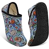 Fires Womens Mens Slippers with Rubber Sole Soft-Lightweight House Slipper Socks Around House Shoes Non Slip Indoor/Outdoor