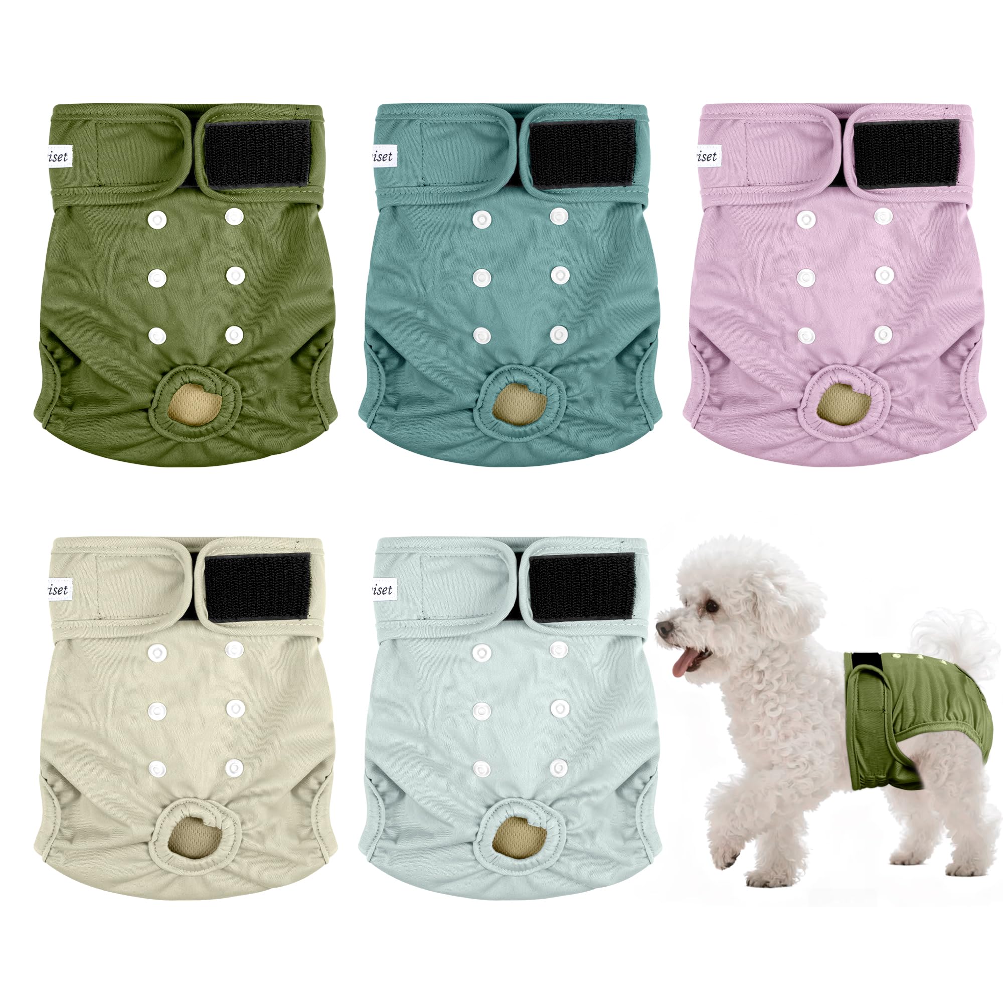 Photo 1 of Dog Diapers Female 5pcs,Reusable Dog Doggie Puppy Doggy Diapers Female, Period Panties in Heat, Small