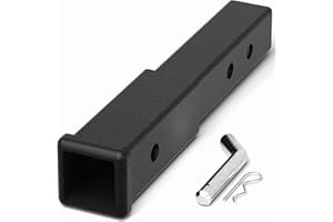 LONGSUN Hitch Extender 2 Inch - Adjustable Trailer Hitch Extension 7.3" - 9.3", 5000 lbs GTW, Includes Hitch Pin, Clip