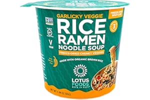 LOTUS FOODS Garlicky Veggie Rice Ramen Soup Cup, 1.94 OZ