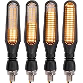 KEMIMOTO Motorcycle Turn Signals Light, 12V Universal Motorcycle Turning Indicators, 36 LED Bulbs for Motorbike Scooter Cruiser (4 Pcs)