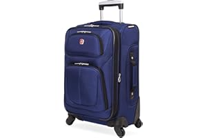 SwissGear Sion Softside Expandable Luggage, Blue, Carry-On 21-Inch