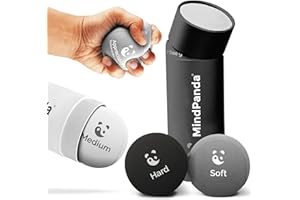MINDPANDA Mind & Body Stress Balls for Adults - Triple Density Squeeze Balls for Hand Therapy & Grip Strengthening - Stress & Anxiety Relief - Physical Therapy Support - Soft, Medium, Hard Gel Core
