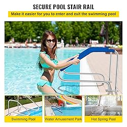 VEVOR Pool Handrail, 49.4" x 34" Stainless Steel