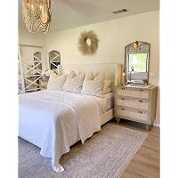 Amazon.com: PHI VILLA Rattan Dresser Set of 2 - Chest of Drawers Small ...
